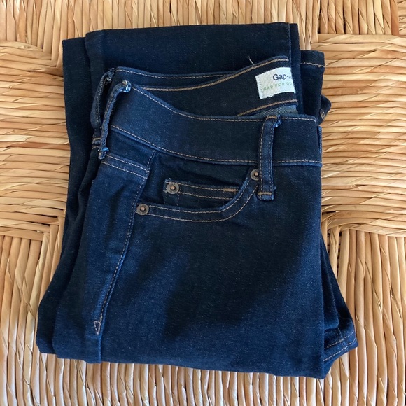 Gap Perfect Boot Jeans Dark Indigo Stretch 25S - Picture 2 of 6